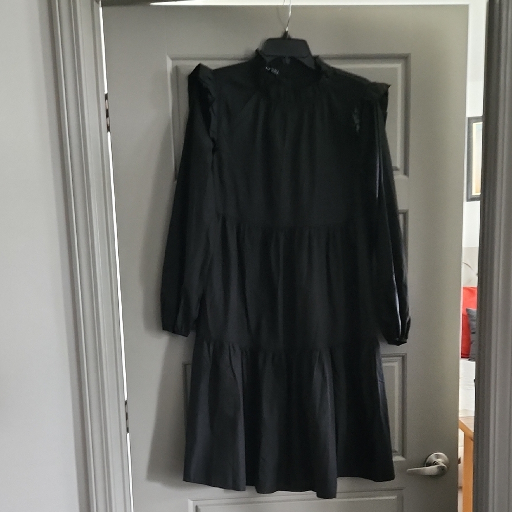 SHEIN Black Long Sleeve Dress